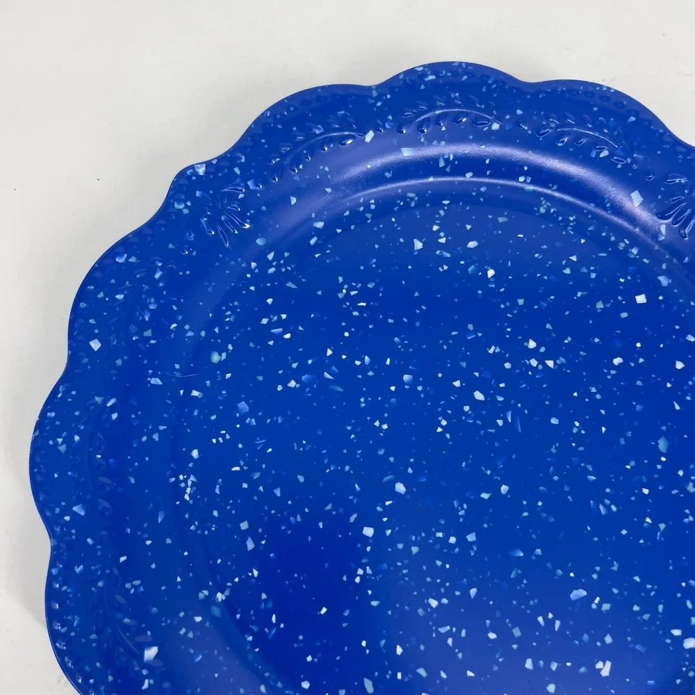 The Pioneer Woman Juliette Dinner Plate‎ Cobalt Blue Speckle Melamine 10.7